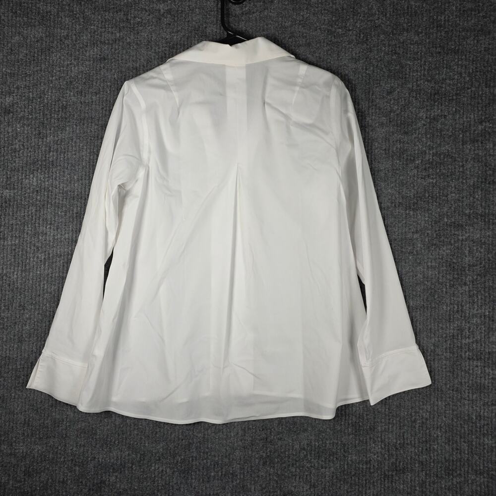 Foxcroft Agnes Blouse Small NWT White Popover Tunic Shirt - Picture 6 of 6